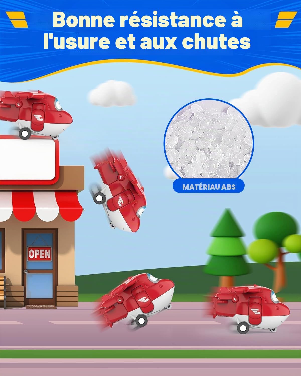 Super Wings Transform-a-bots Les Avions de Ligne du Monde, Série 2, (Pack de 15 figurines de 5 cm),Jouet Enfant 2 3 4 5 6 7 8 Ans Garcon Fille