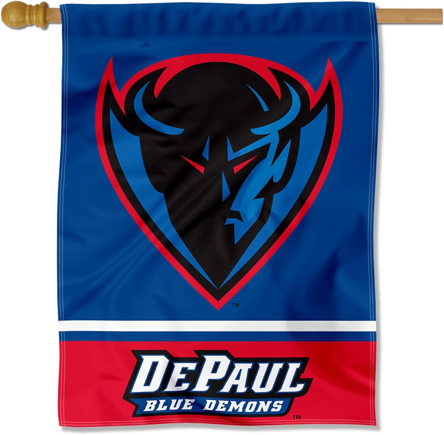 DePaul Blue Demons Wordmark Logo House Flag Banner