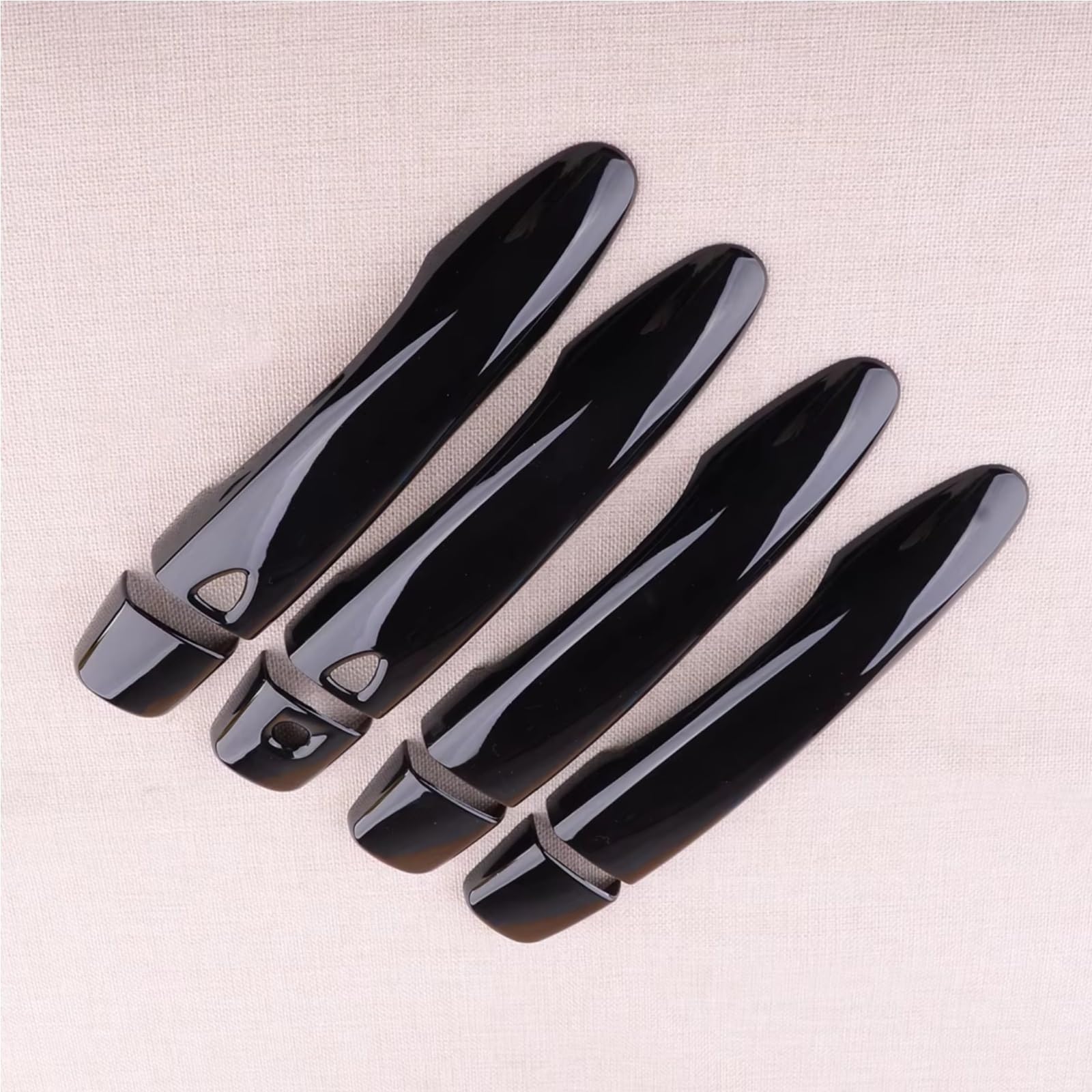 JJRFVBGT Door Handle Trim Compatible with Nissan for Rogue 2014-2019 for Qashqai 2016-2019 ABS Black Cover Trim Decor Car Exterior Door Handle Housing