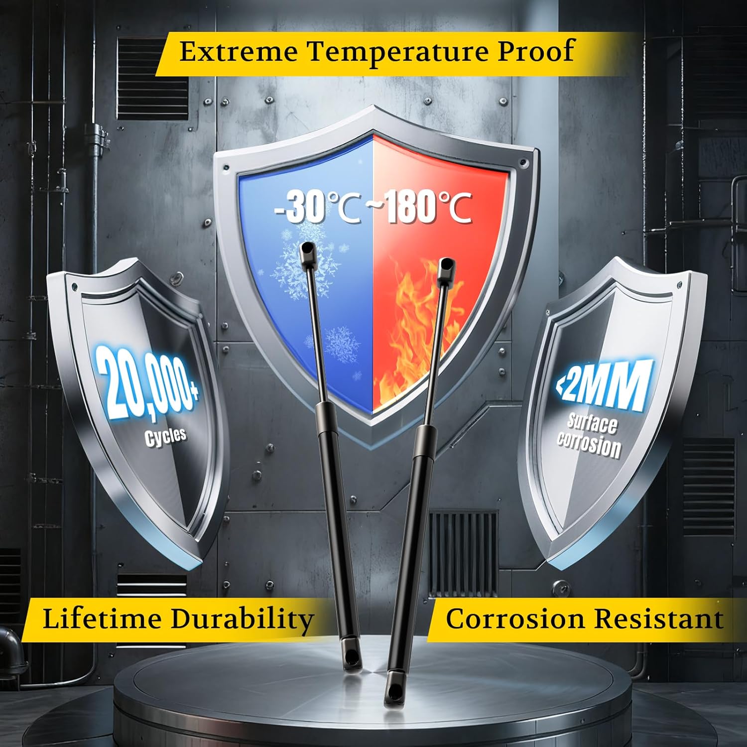 ARANA Hood Struts Kit for Toyota Tacoma 2024 2025 & 4Runner 2025+, No Drill Front Hood Piston Shocks Lift Support QuickLIFT System Accessories 21-27022-02, 2 Pcs