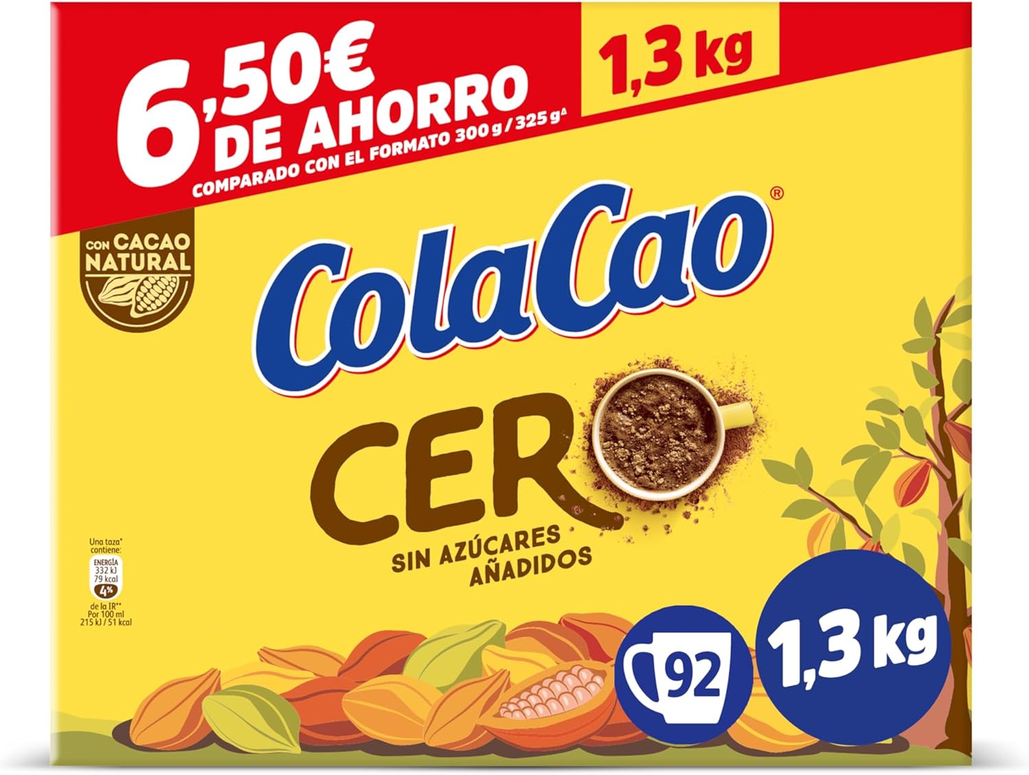 1,3kg de ColaCao Cero por 7,79€ (en compra recurrente)