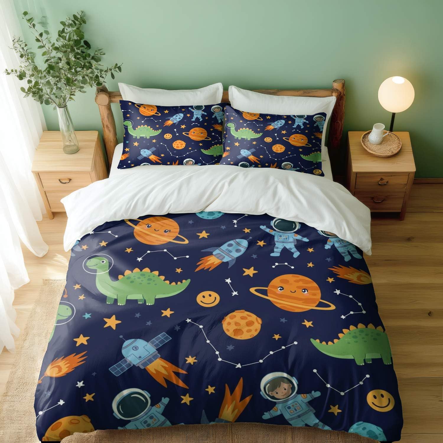 Housse de couette fusée 3D pour décorer la chambre de vos enfants passionnés d'espace