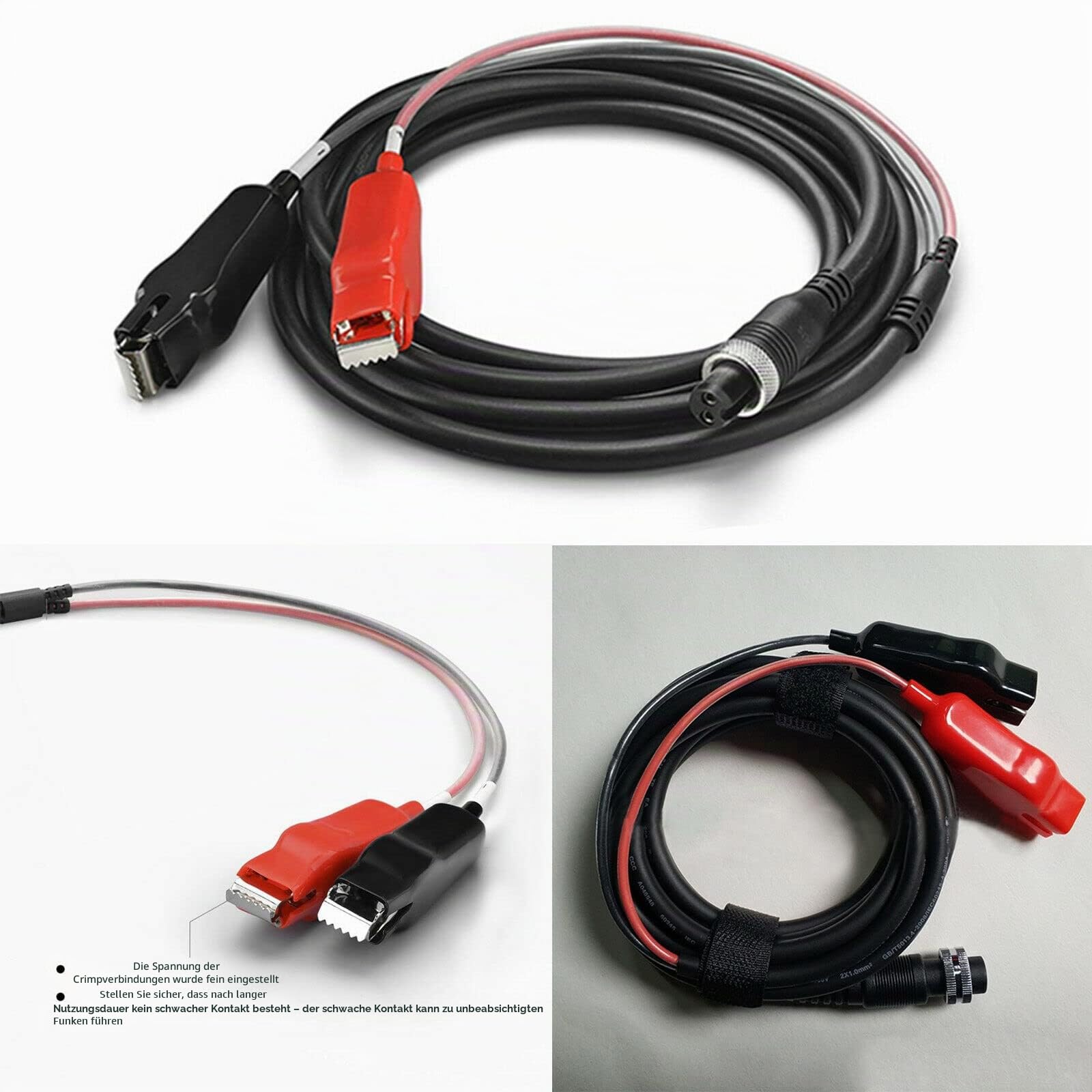 Angelkabel, Batterie-Anschlussschnur, Doppelstecker, 2,5 m, für Daiwa/Shimano elektrische Angelrollen