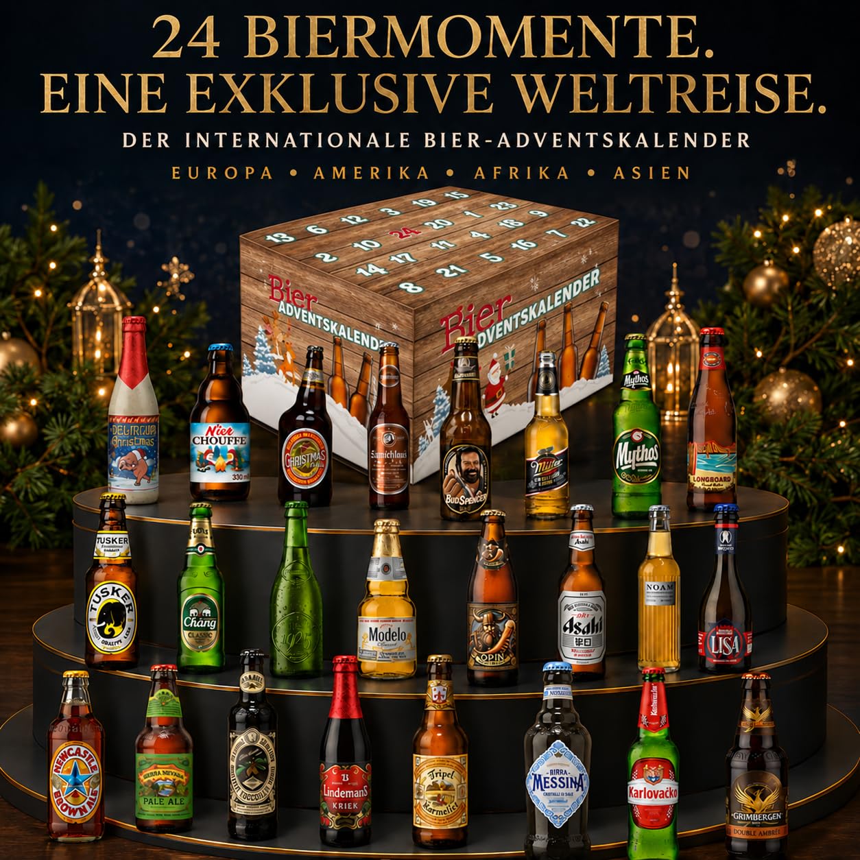 Internationaler Bier Weihnachtskalender Adventskalender 24 Biere