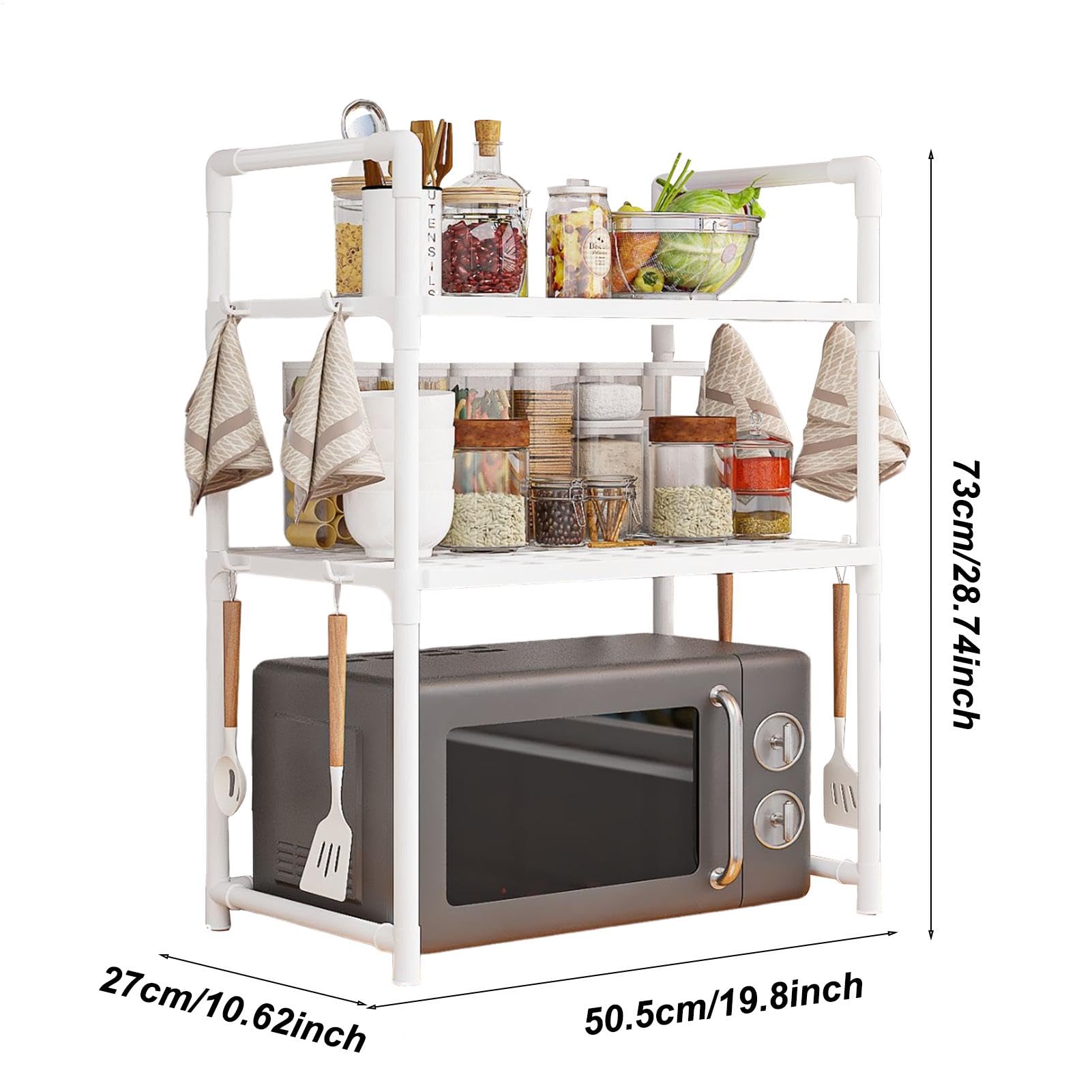 Support de comptoir pour micro-ondes – Étagère de cuisine pour four à micro-ondes | Étagère de comptoir de cuisine | Étagère de boulangerie pour cuisine | Support de rangement utilitaire