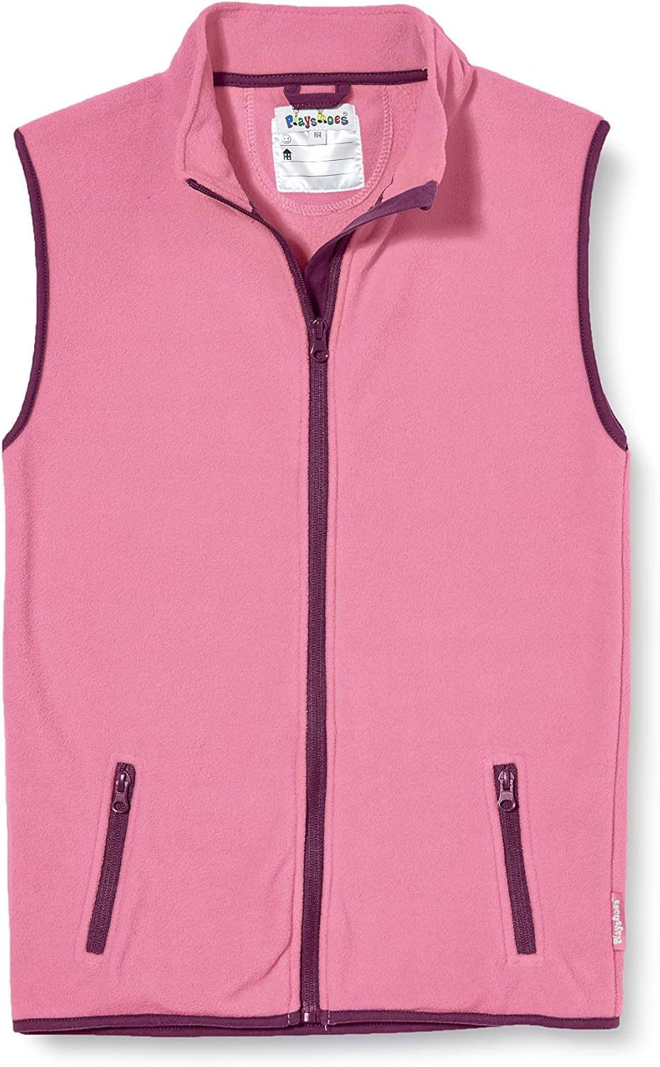 Girl's Kids Sleeveless Full Zip Fleece Vest Gilet, Pink, 8 Years (Manufacturer Size:7-8 Years/128 cm)