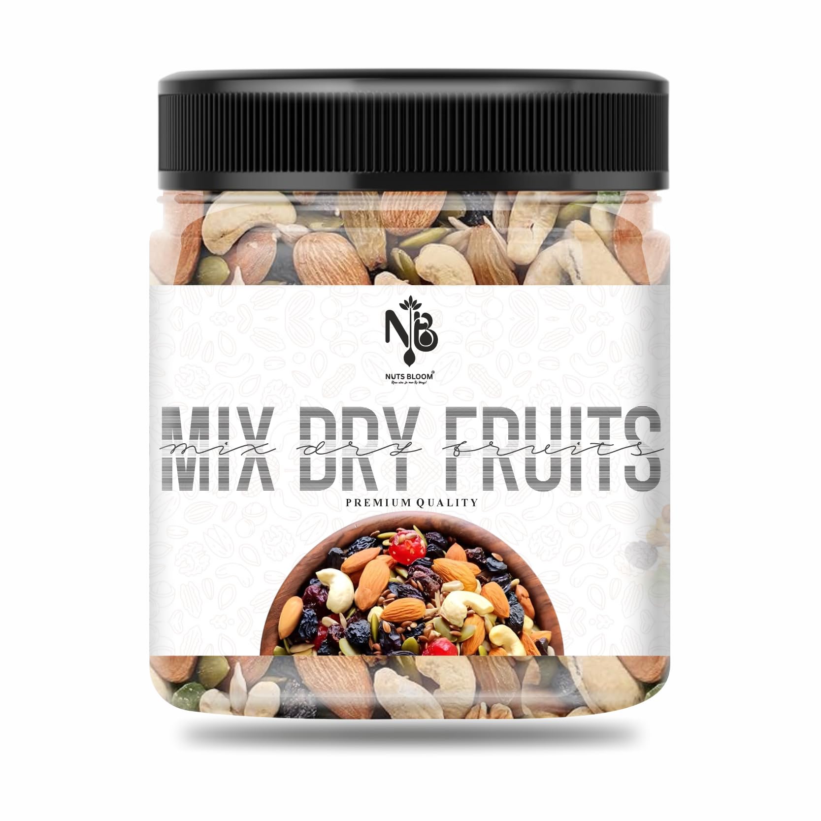 NUTS BLOOM Mixed Dry Fruits 250 gm Pack | Nutritious Snack with Almonds, Cashews, Raisins & Cranberries Many More | Heal