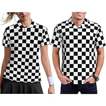 Funny Matching Couple Golf Shirts Short Sleeve Polo Shirts Moisture Wicking Unisex Hawaiian Outfits for Men Women