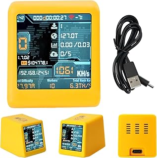1060 KH/s Nminer V2 Bitcoin Miner, Nerd Miner V2 Display intelligente con ESP32 e orologio da tavolo Bitcoin Miner BTC Solo Lottery Miner Bitcoin Crypto Lottery Miner compatibile con Nerd