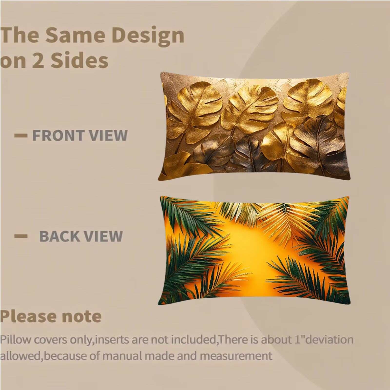 Federe Cuscino 60x80 Set di 2, Giallo Federe Cuscini Divano Lino, Rettangolari Copricuscini 60x80cm Con Cerniera Invisibile, Copricuscino per Camera Letto Casa Decorazioni Regalo, Nordico J-1242