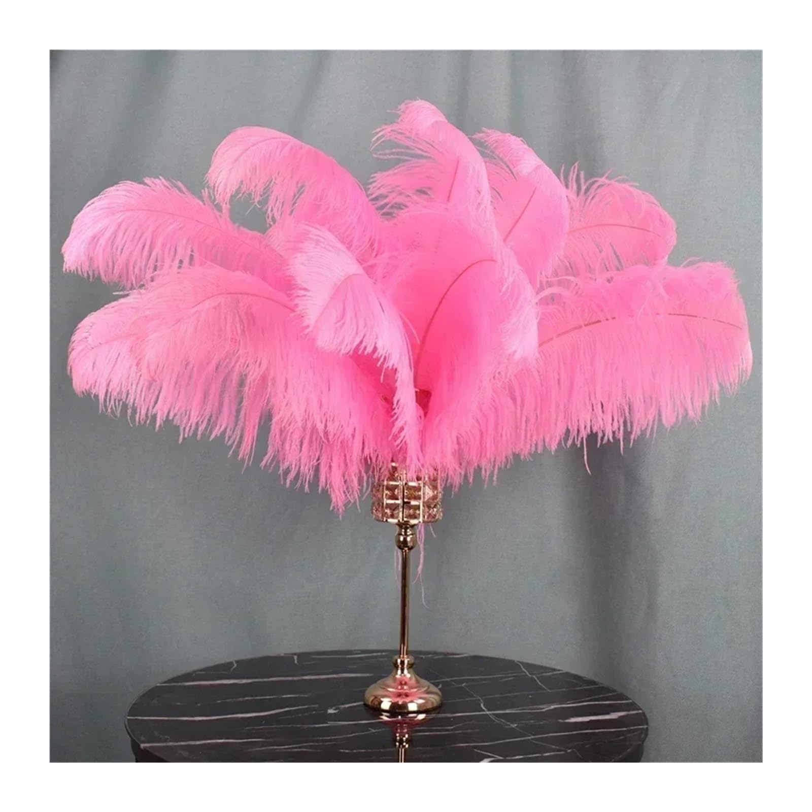 15-70 cm/6-28 "Piuma di Struzzo Rosa Decorazione Piume di Struzzo Artigianato Fai da Te Centrotavola for Feste Accessori da Sposa Decorazione(60-65cm Big Pole,5 PCS)
