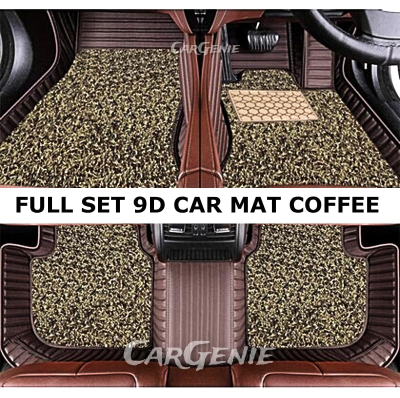 Image of 9D Car Floor Mats for Mahindra 3XO EV | Coffee | Waterproof | Antislip | Faux Leather | Full Coverage | All Weather | Custom Fitted 9D Car Floor Mats
