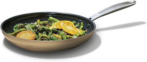 Miniatura 8 de OXO - Sartén antiadherente mejorada de 12 pulgadas, utensilio de cocina de cerámica sin PFAS, mango de acero inoxidable, para huevos y tortillas,