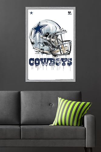 Miniatura 10 de Trends International NFL Dallas Cowboys - Póster de pared con casco de goteo 20, 22.375 x 34 pulgadas, versión premium sin marco