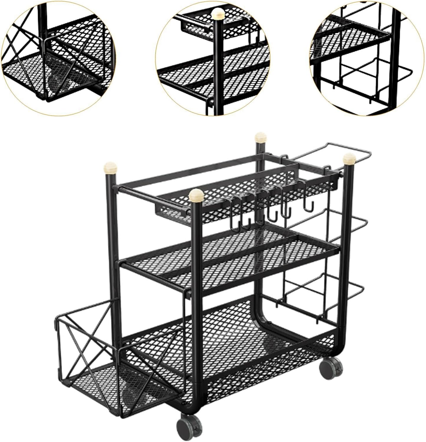Organizer Rolling Ball Storage Rack for Dumbbell Badminton