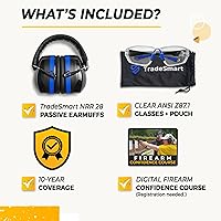 Vista 2 de TradeSmart High-Performance Earmuffs for Shooting Range & Shooting Eye Protection Glasses + Firearm Confidence Course