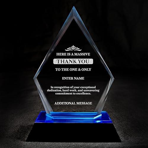 Miniatura 2 de Premio de agradecimiento personalizado grabado con láser, diseño grabado con láser, agradecimiento, añade tu propio texto, incluye caja de regalo