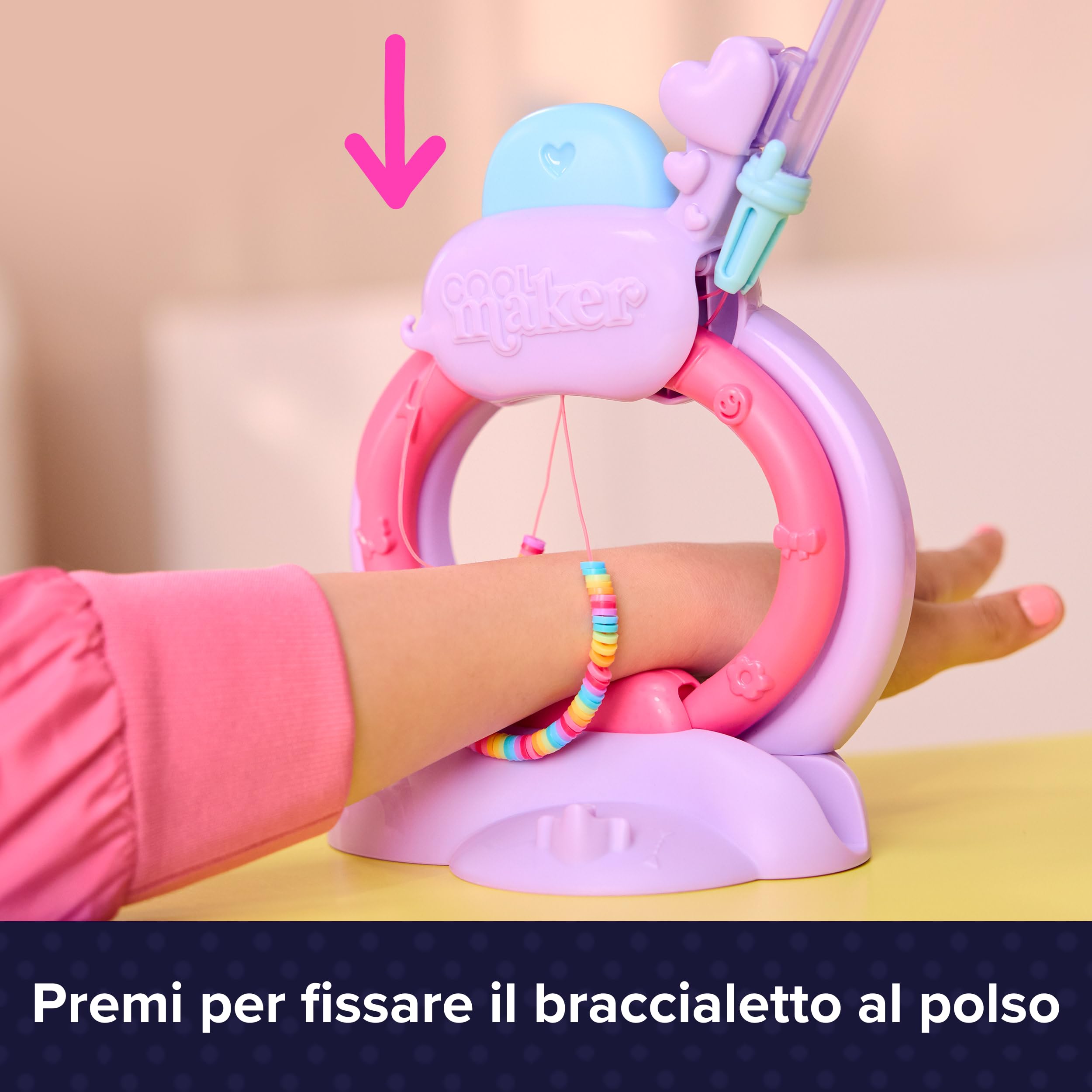 Cool Maker, Macchina dei Braccialetti Heishi dell'Amicizia, con Pratica Penna Impila-Perline e oltre 1200 Perline, per la Realizzazione di 15 Braccialetti, Giocattoli Artistici per Bambine, 7+ Anni