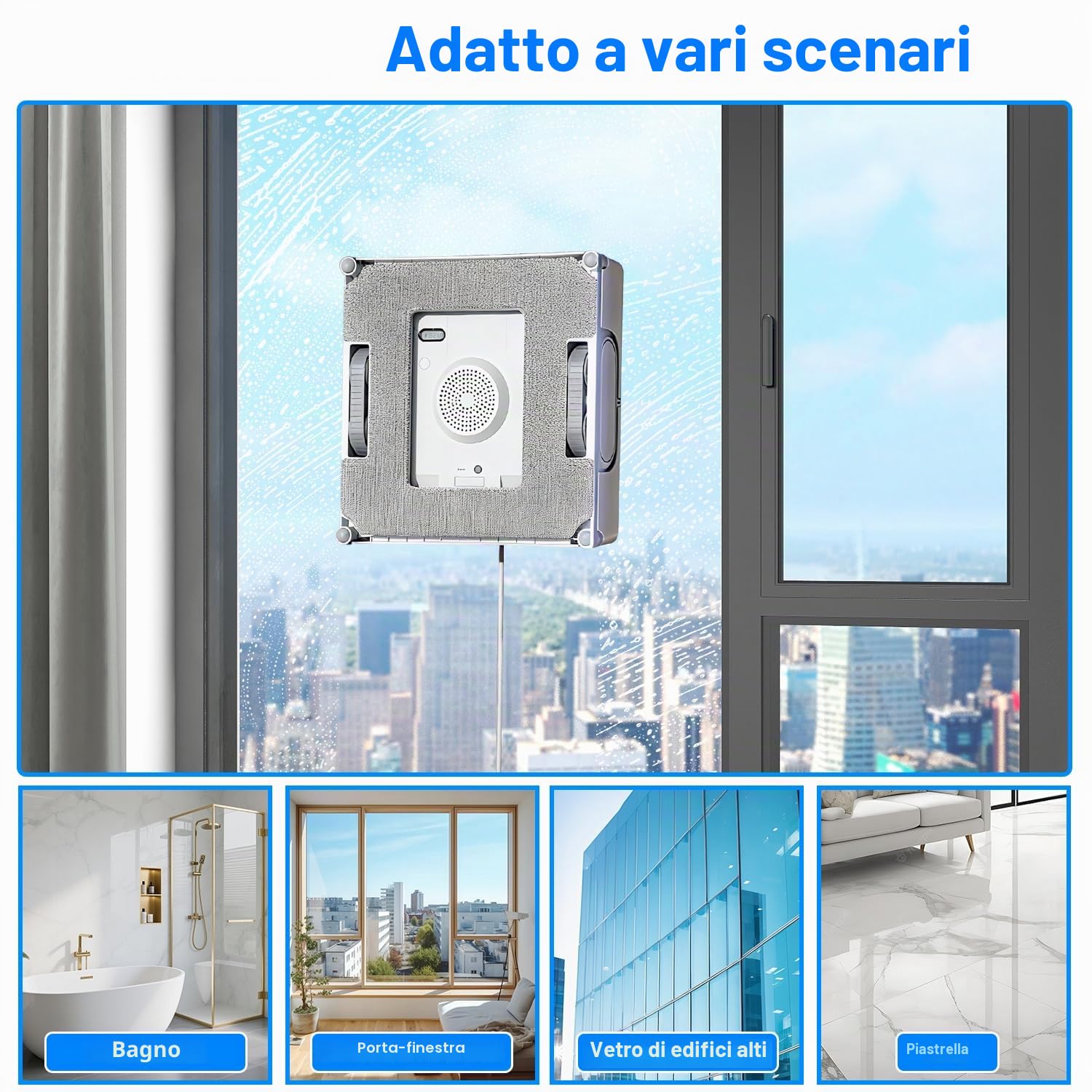 8 Panni per la Pulizia dei Vetri Ecovacs Winbot W1 / W1 Pro / W2,Panni di Pulizia per Robot Lavavetri Ecovacs Winbot W1 / W1 Pro / W2,panni di pulizia per Ecovacs Winbot W2