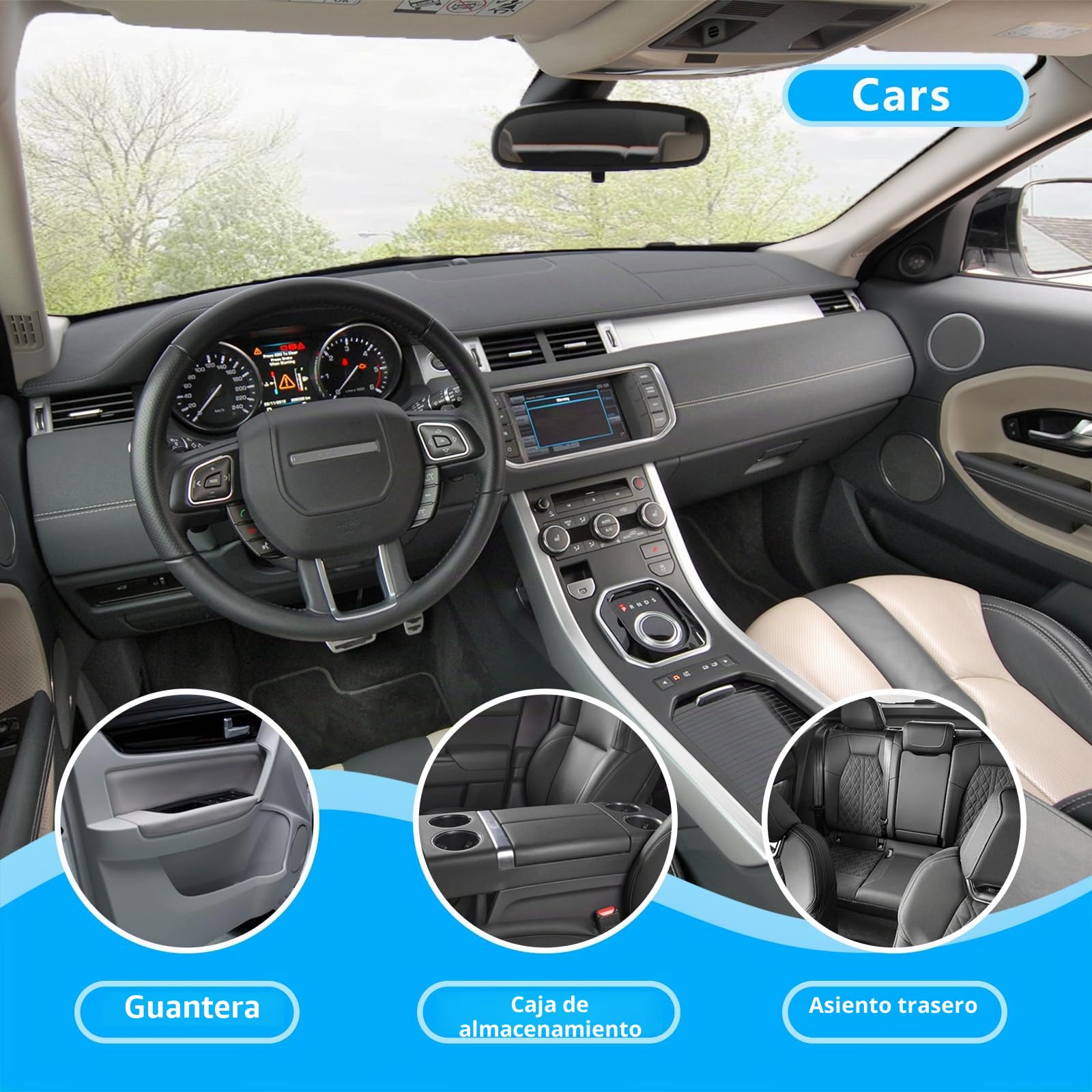 Portadocumentos Coche A5, Carpeta de Coche Documentación Impermeable, Multibolsillos, Ligera y Portátil – Organizador para Licencia de Conducir, Papeles del Auto y Accesorios