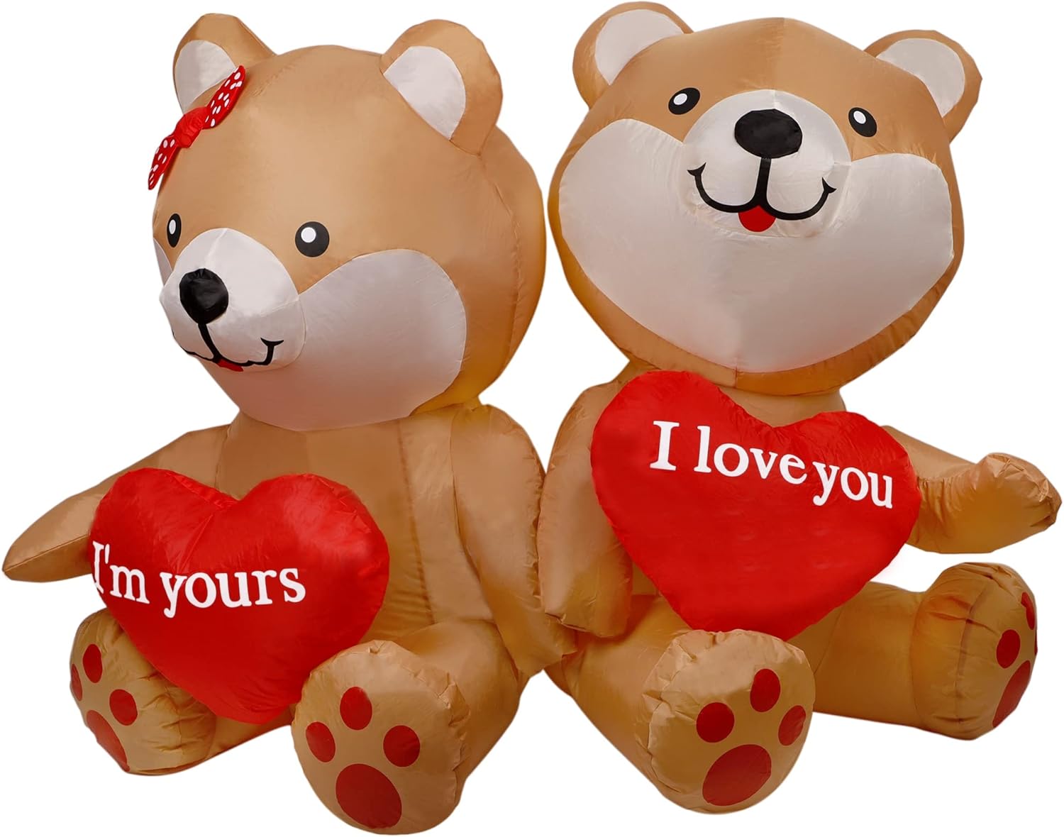 Cllayees 4 FT Valentine's Day Inflatable Bear with Heart, Valentine