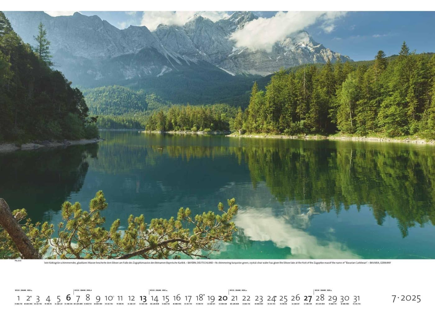 PALAZZI - Faszination Alpen 2025 Wandkalender, 70x50cm, Posterkalender mit majestätischen Alpenlandschaften, hochwertige Fotografie, Erkundung der Bergwelt