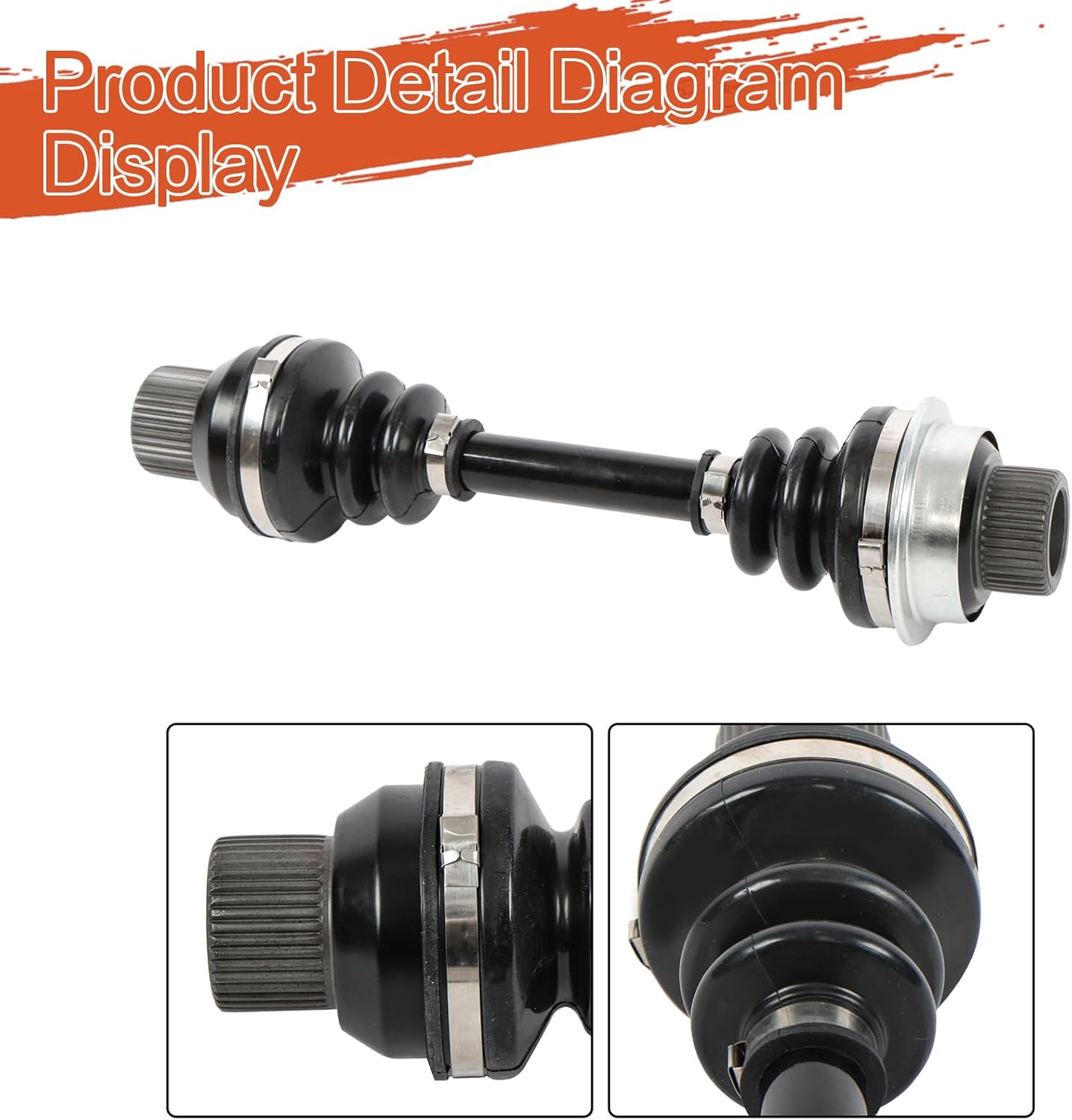 Front Differential Drive Shaft Replacement for Yamaha Grizzly 660 YFM660F 2003-2008 Replacement for 5Km-46173-10-00