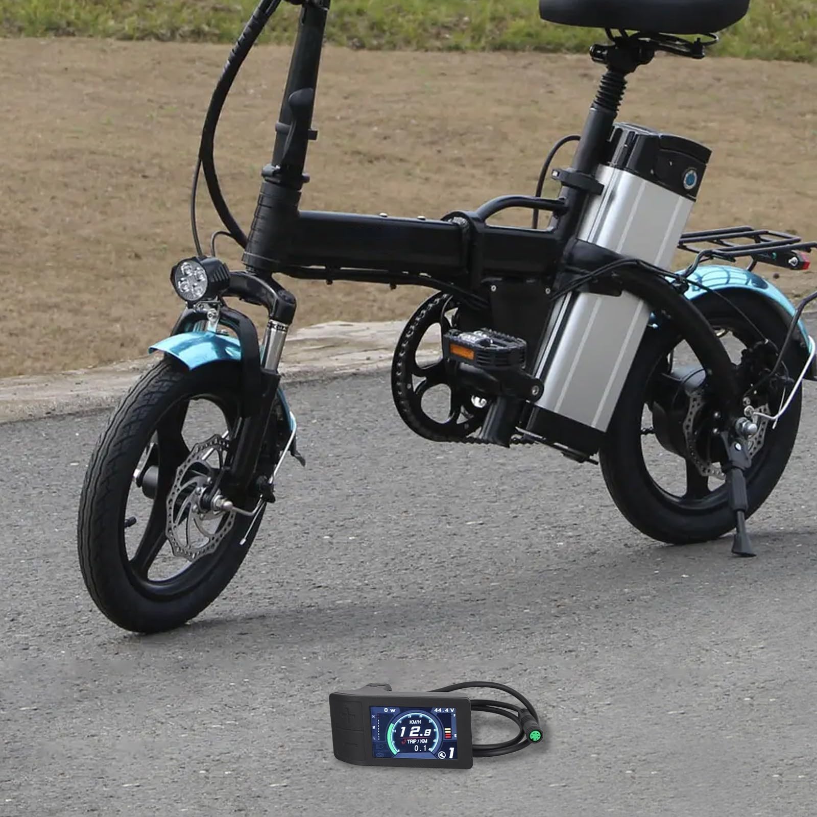 Display per bici elettrica 500c per motori Bafang, compatibile con 24 V-48 V, velocità e monitor in tempo reale