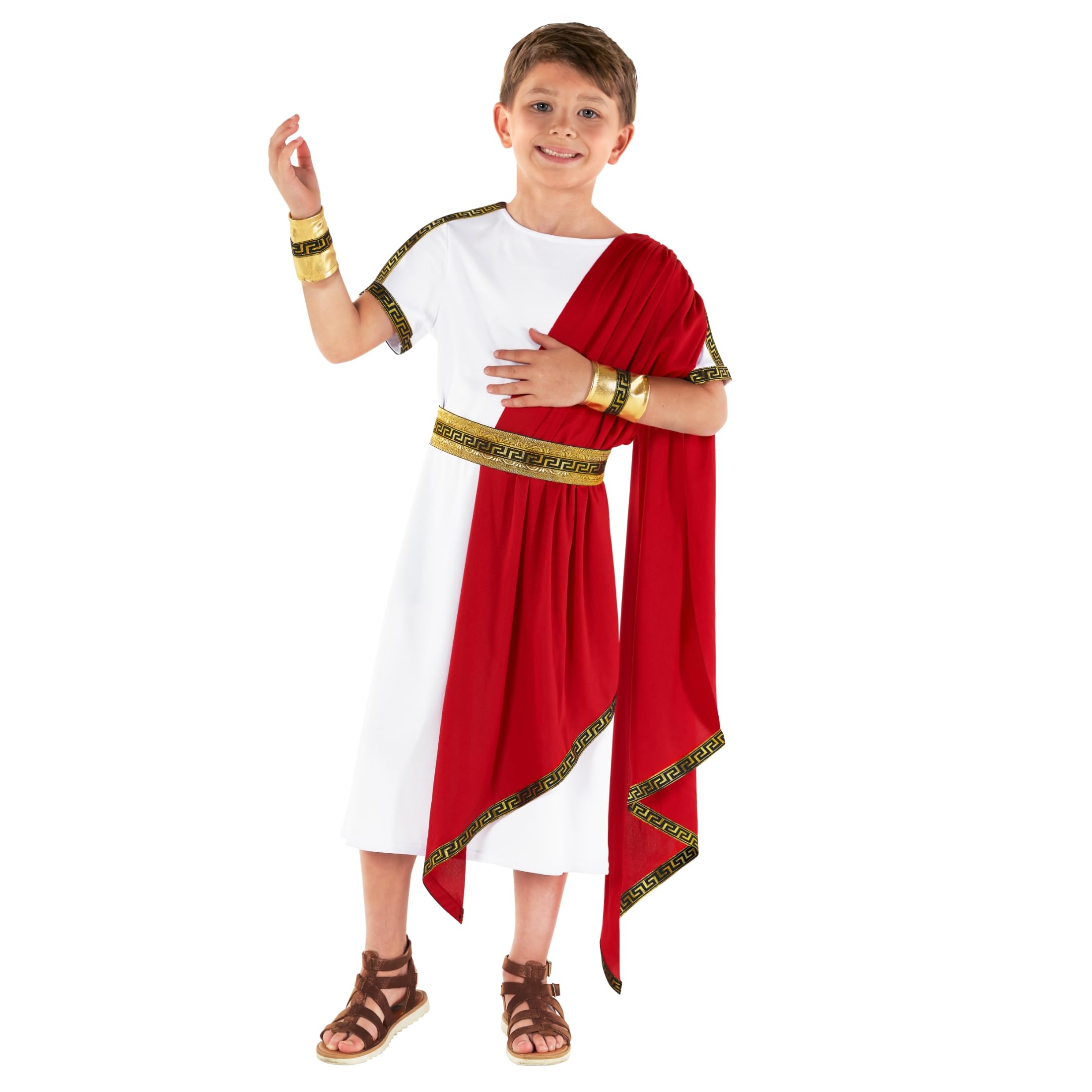 Morph Roman Costume Kids Greek Toga Costume Kids Greek God Boys Emperor World Book Day Costumes For Boys M