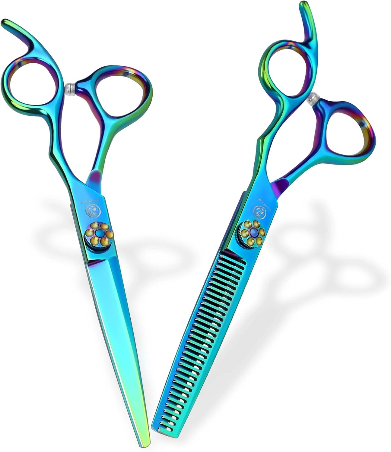 Dragon Creek Hair Cutting Straight Scissors 6" Haircut Set Straight Shears with Thinning Shears Professional for Kids Salon Barber Home, Stylist, Hairdresser, Men, Women