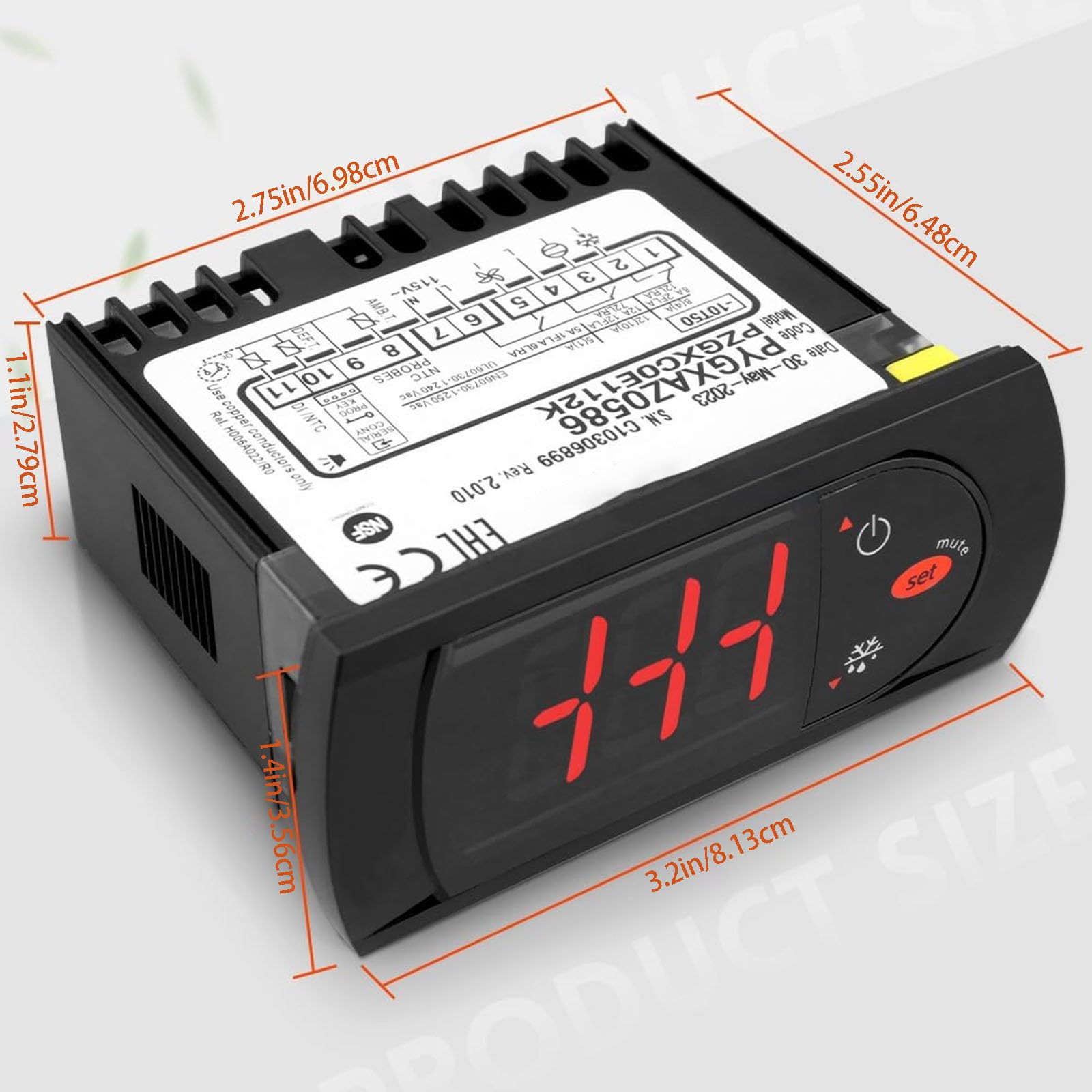 Unité de contrôle de température industrielle avec thermostat numérique à temps de réponse rapide, parfait pour les applications de stockage des aliments Contrôle intelligent de la température du