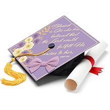 ADVANSYNC Blessed Is She Who Believed Graduation Cap Topper
