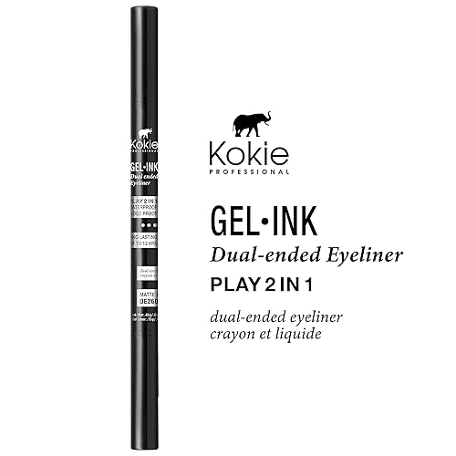 Miniatura 10 de Kokie Delineador de ojos de doble punta de tinta de gel (cobre matálicomarrón mate)