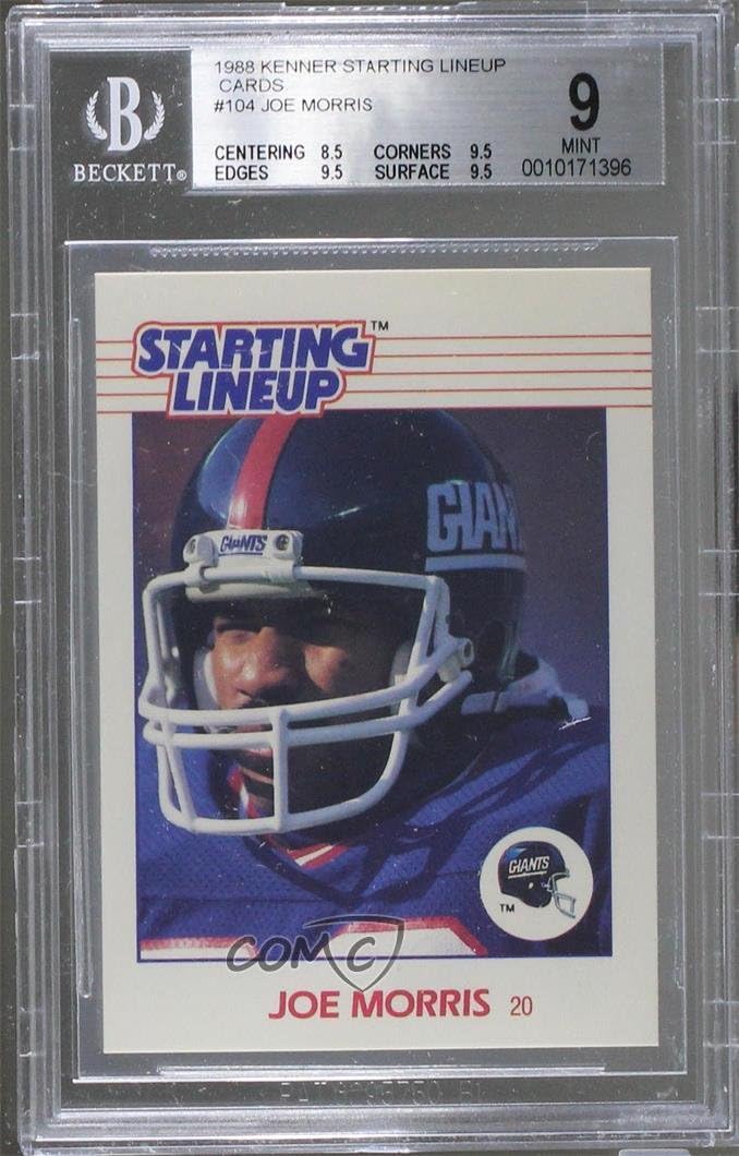 Joe Morris Graded BGS 9 MINT (Football Card) 1988 Kenner