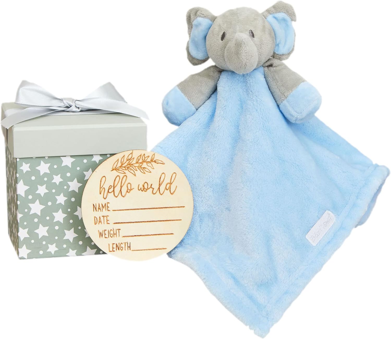 Hoolaroo Elephant Lovey Elephant Security Blanket Loveys for Baby Girls Milestone