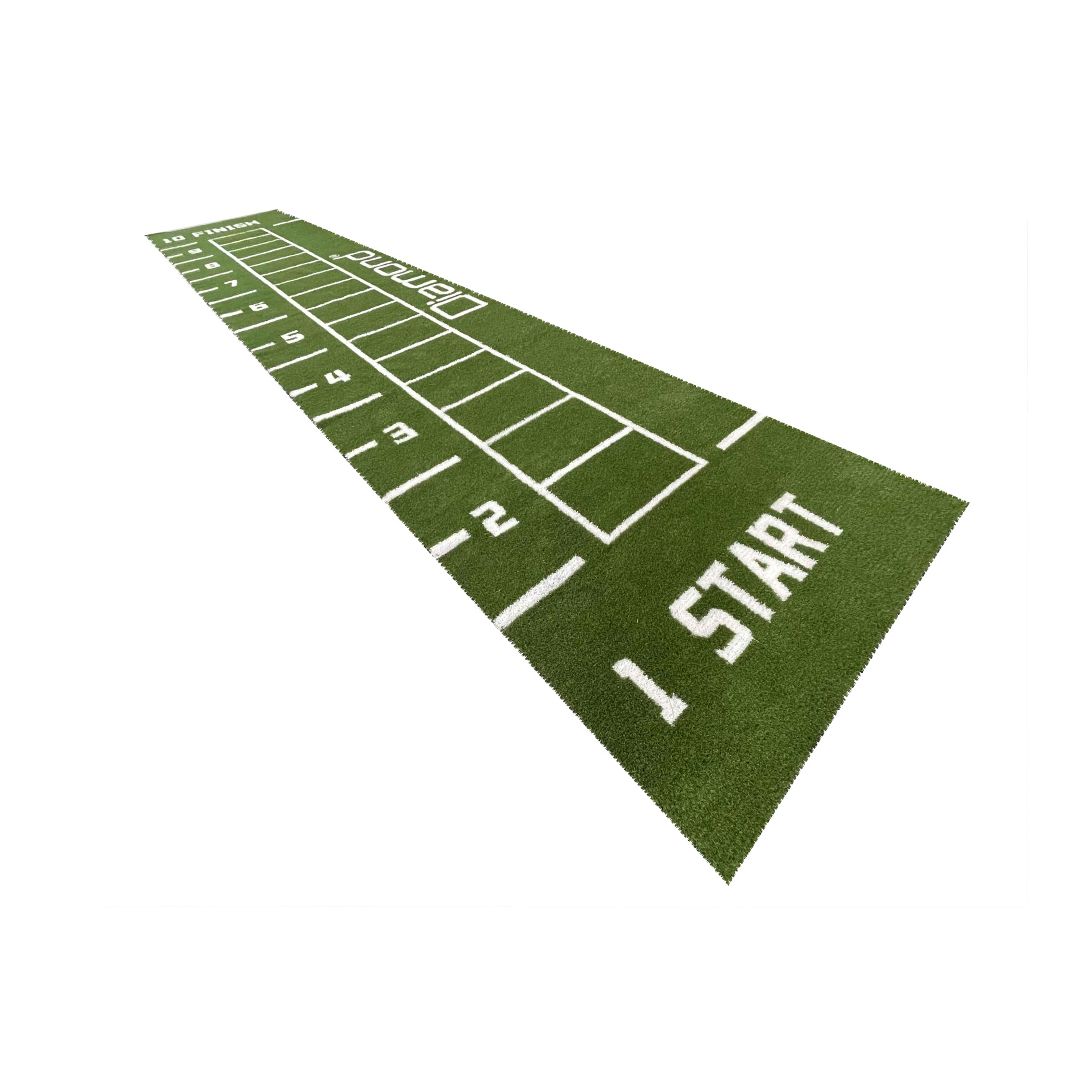 Diamond [Pavimentazione in Erba Sintetica in Rotolo con START 2x10m Spessore 2,5cm]Tappeto Prato Sintetico Numerato 1-10 per Sprint Agility Allenamento Funzionale Pro Gym Palestra Indoor Outdoor HYROX