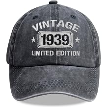 Vintage 1925-2005 Limited Edition Hats for Men Women, Personalized 21th-101th Birthday Gifts Retirement