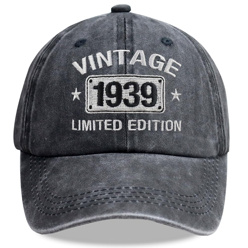 Vintage 1925-2005 Limited Edition Hats for Men Women, Personalized 21th-101th Birthday Gifts Retirement