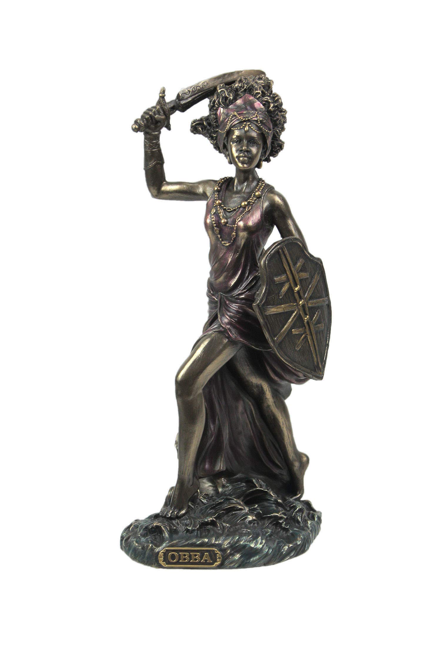Veronese Design Bronzed Finish Obba Orisha of Marriage and Transformation Statue