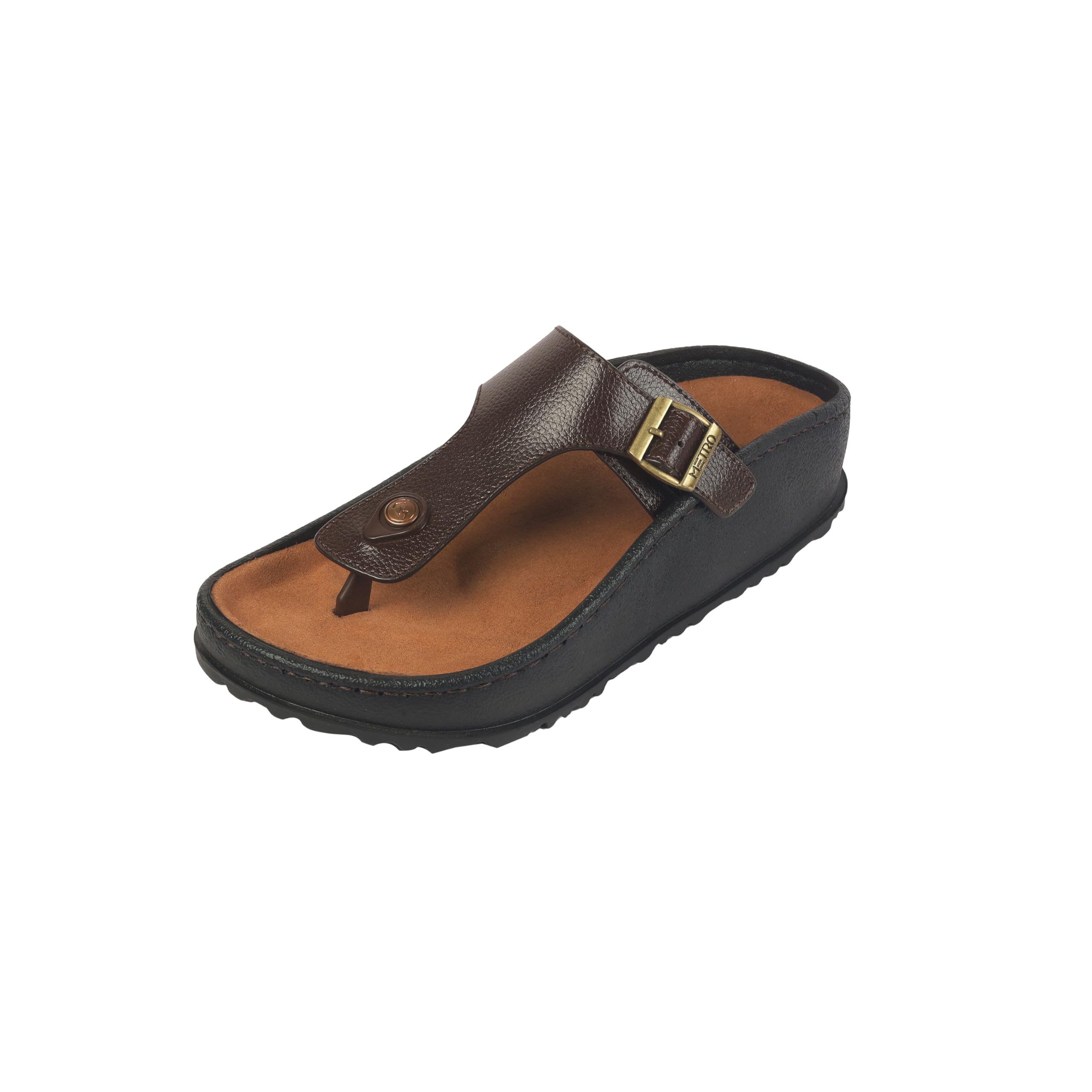 Men's Leather Thong Slippers-image-46