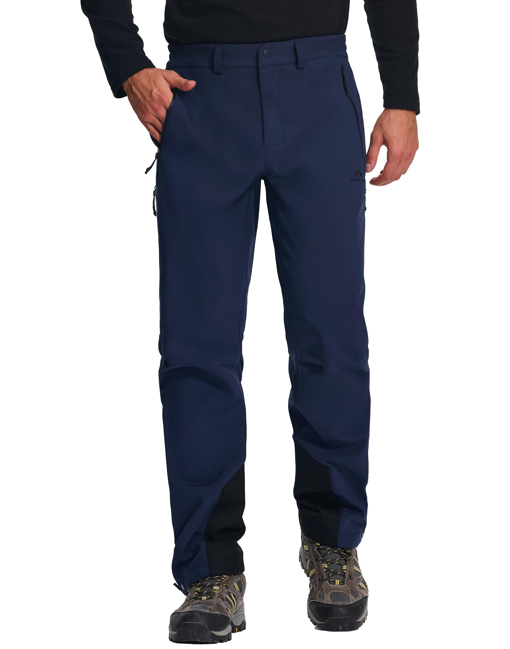 Pioneer Camp Pantalon softshell pour homme - Imperméable - Coupe-vent - Chaud - Pour la randonnée, le trekking et les activités de plein air