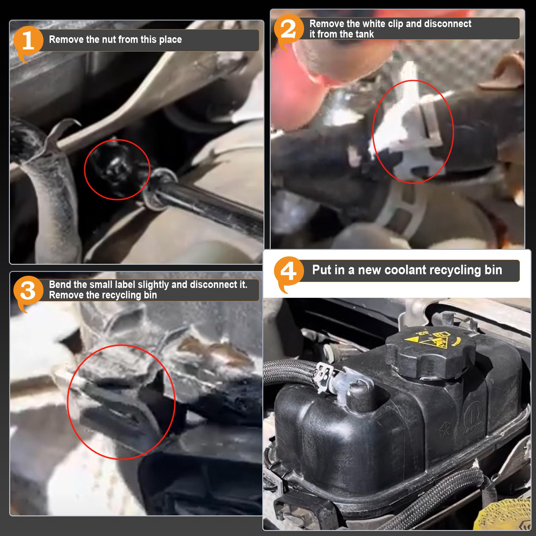 Fit 2018-2024 Jeep Wrangler 2.0L Engine Coolant Reservoir Black ...