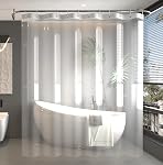 Shower Curtain Liner Clear- Premium PEVA Waterproof Shower Curtain with Rust-Proof Grommets, Standard Size Bathroom Shower Curtains, 72x72 Inches Lightweight