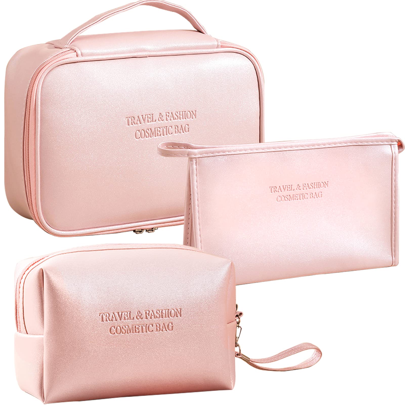 Photo 1 of (Blue) weallbuy 3 Pc, Travel Makeup Bag (Blue)
