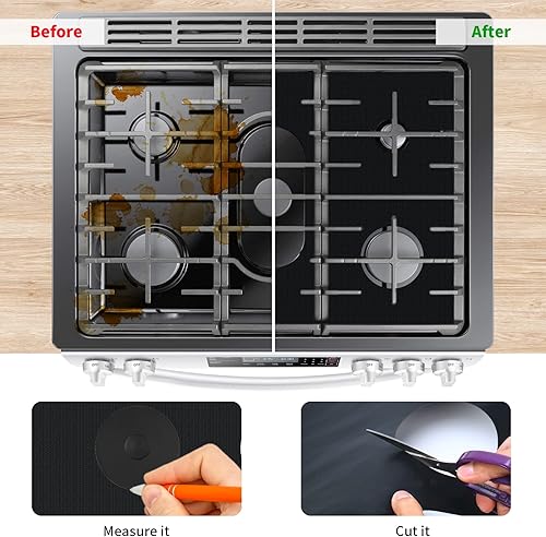 Miniatura 2 de 3 protectores de estufa para estufa de gas, fundas lavables y reutilizables para estufas de gas, resistentes al calor, cubiertas para quemadores de