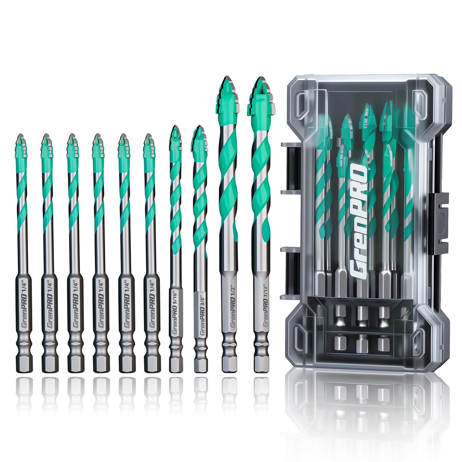 GRENPRO Serrated Masonry Drill Bit Set