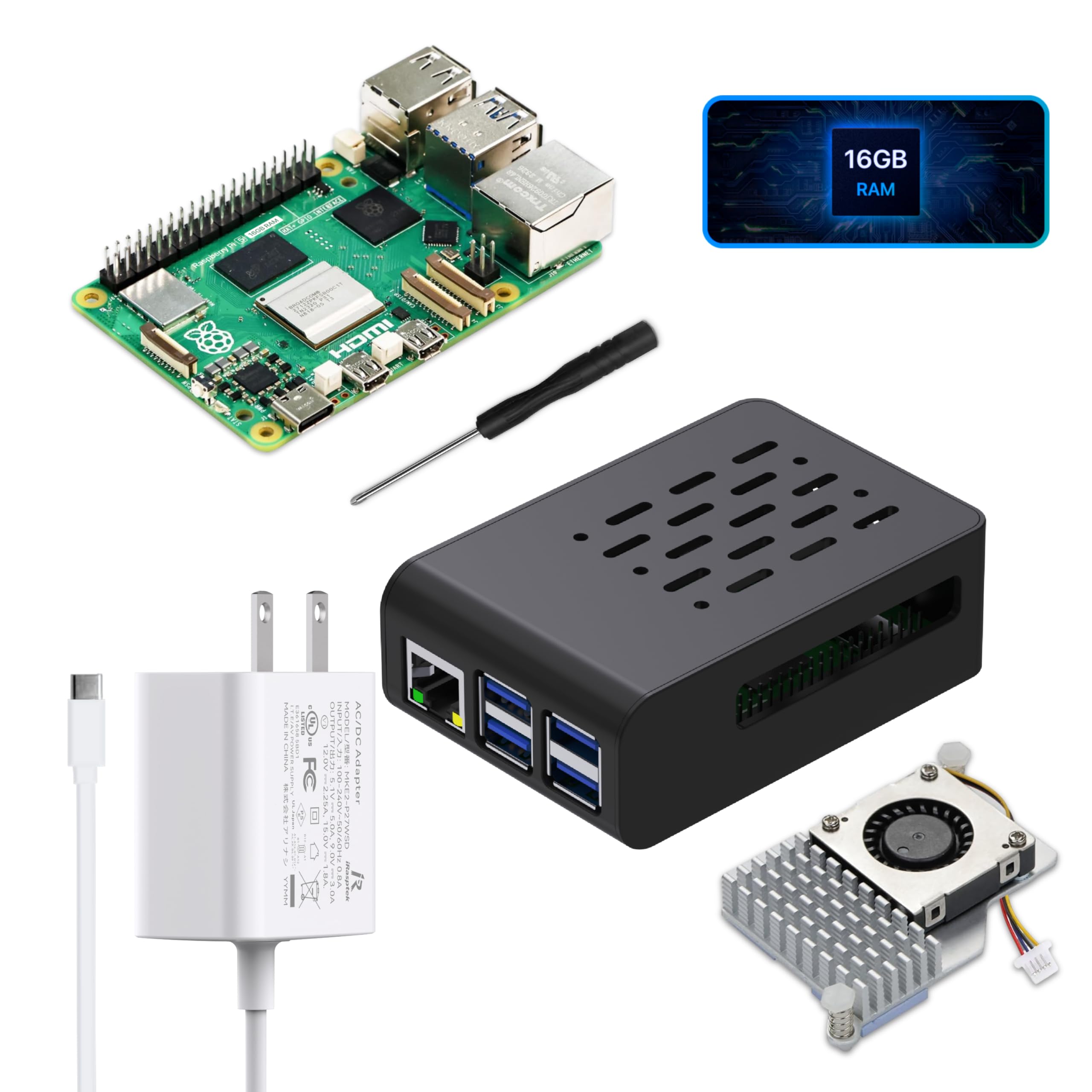 Amazon.co.jp: iRasptek Raspberry Pi 5/ラズベリーパイ5 RAM 16GB/PD