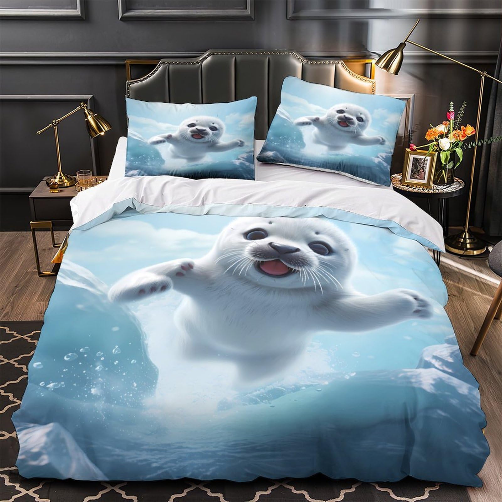 Housse de couette chiot fermeture éclair anti-acariens 200x200