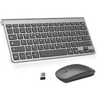 Tastiera e mouse Wireless, PINKCAT 2.4G Set di tastiera ultrasottile e mouse ergonomico