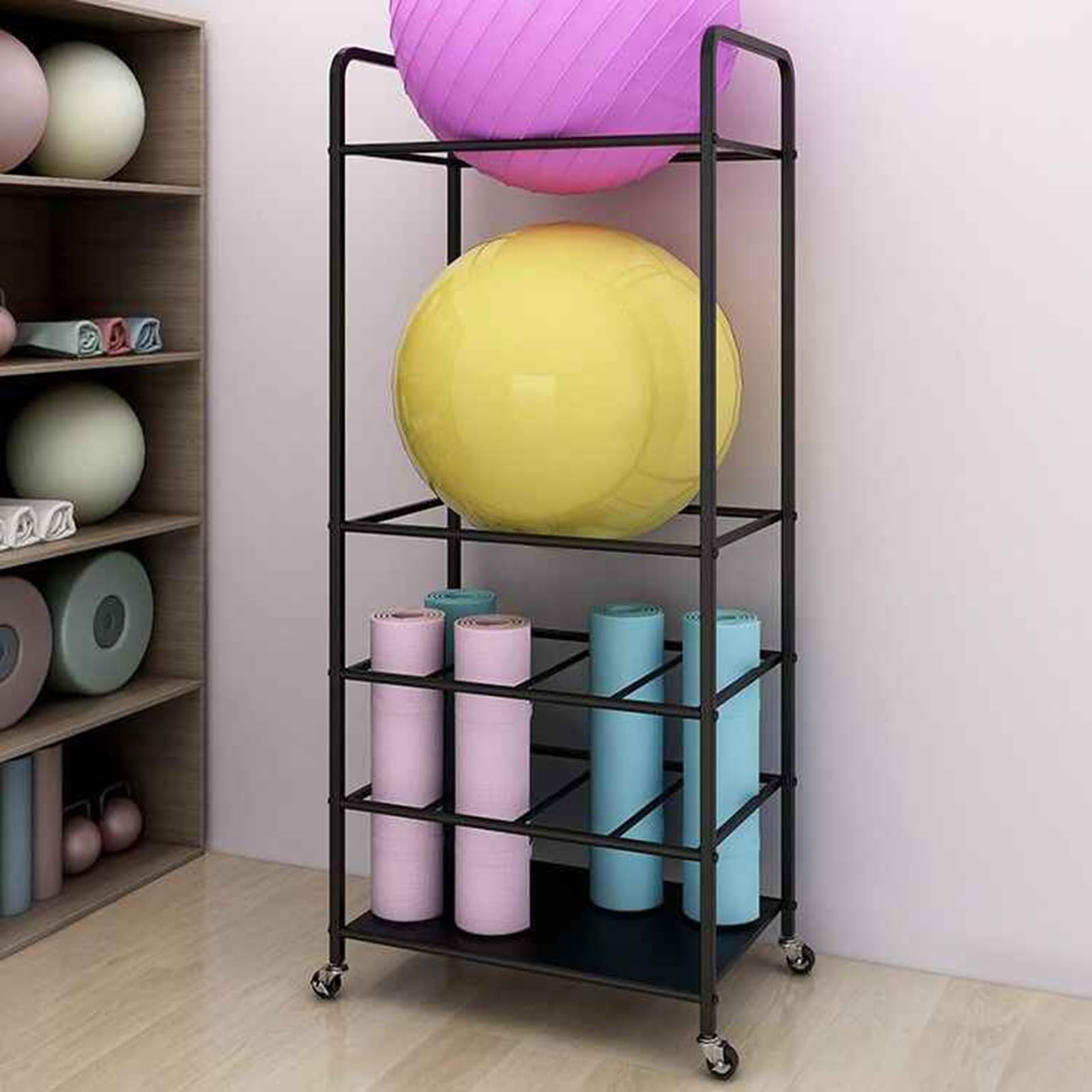Carrito para rodillo de espuma y yoga: organiza tu estudio en casa